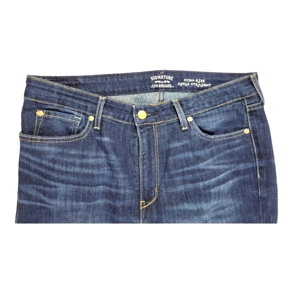 Levi's High Rise Ankle Straight Raw Hem Women's Jeans 32/14 - Picture 2 of 10